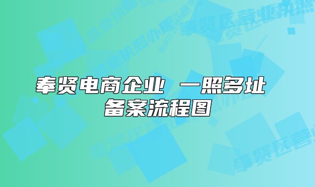 奉賢電商企業(yè) 一照多址 備案流程圖