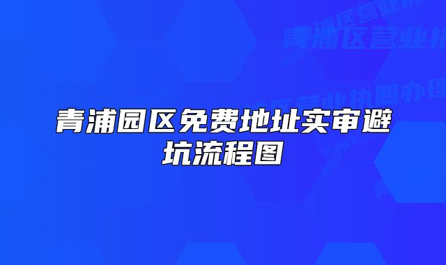 青浦園區(qū)免費地址實審避坑流程圖