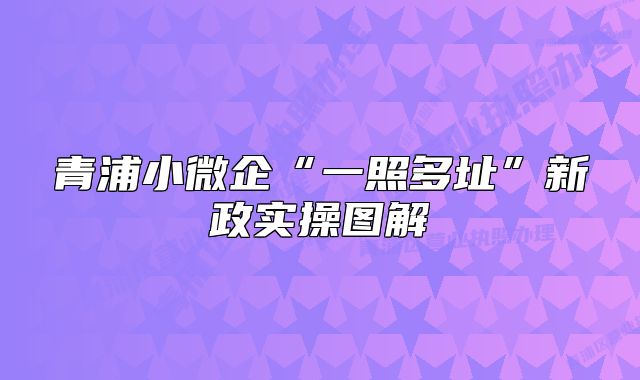 青浦小微企“一照多址”新政實操圖解