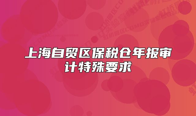 上海自貿(mào)區(qū)保稅倉(cāng)年報(bào)審計(jì)特殊要求