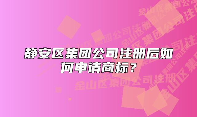 靜安區(qū)集團(tuán)公司注冊后如何申請商標(biāo)？