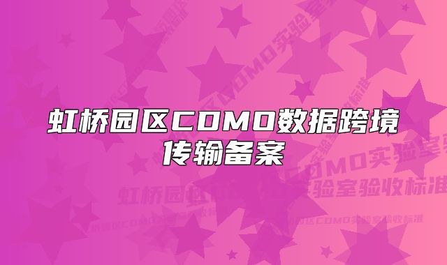 虹橋園區(qū)CDMO數(shù)據(jù)跨境傳輸備案
