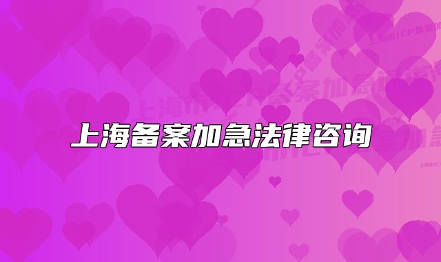 上海備案加急法律咨詢