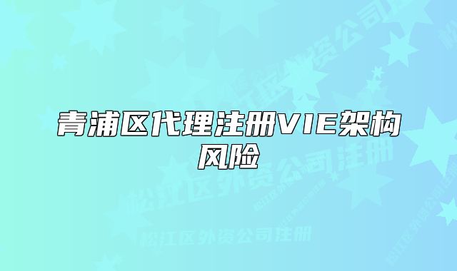 青浦區(qū)代理注冊VIE架構風險