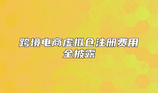 跨境電商虛擬倉注冊費用全披露