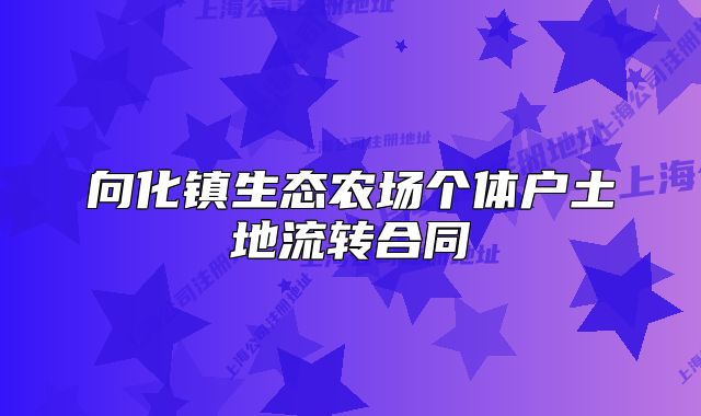 向化鎮(zhèn)生態(tài)農(nóng)場(chǎng)個(gè)體戶土地流轉(zhuǎn)合同