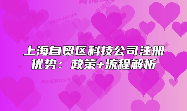 上海自貿(mào)區(qū)科技公司注冊(cè)優(yōu)勢(shì)：政策+流程解析