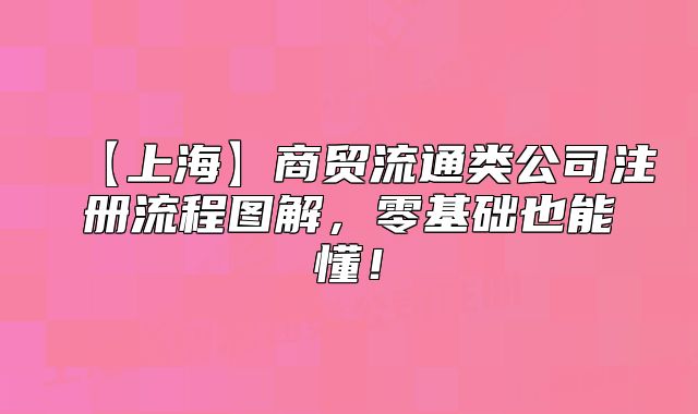 【上?！可藤Q(mào)流通類公司注冊(cè)流程圖解，零基礎(chǔ)也能懂！