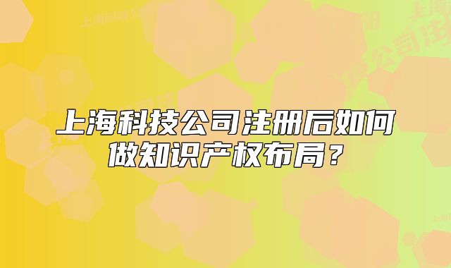 上?？萍脊咀?cè)后如何做知識(shí)產(chǎn)權(quán)布局？