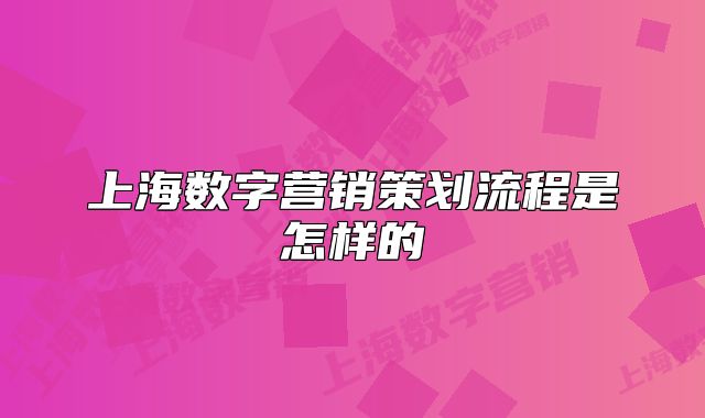 上海數(shù)字營銷策劃流程是怎樣的