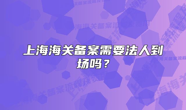 上海海關(guān)備案需要法人到場嗎？