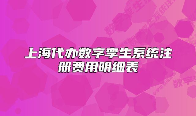 上海代辦數(shù)字孿生系統(tǒng)注冊費(fèi)用明細(xì)表