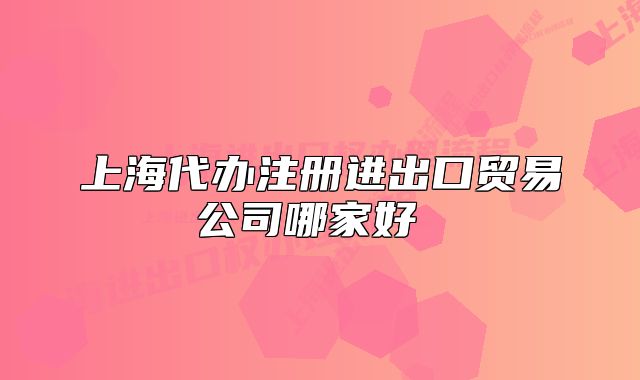 上海代辦注冊進(jìn)出口貿(mào)易公司哪家好 