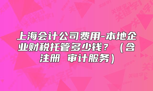 上海會計公司費用-本地企業(yè)財稅托管多少錢？（含注冊 審計服務）
