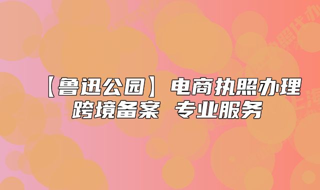 【魯迅公園】電商執(zhí)照辦理 跨境備案 專業(yè)服務(wù)