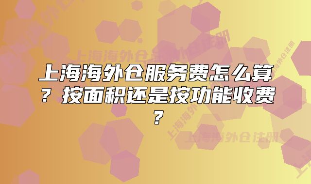 上海海外倉服務(wù)費(fèi)怎么算？按面積還是按功能收費(fèi)？