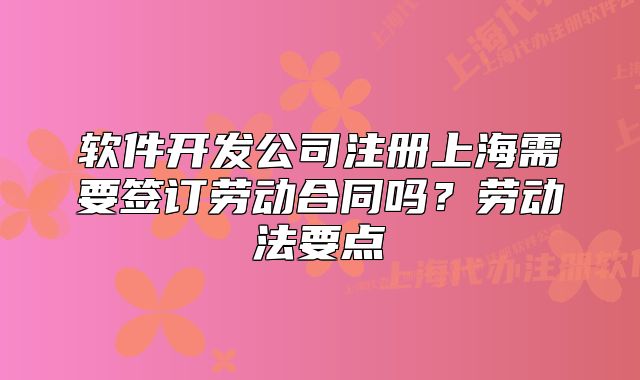 軟件開(kāi)發(fā)公司注冊(cè)上海需要簽訂勞動(dòng)合同嗎？勞動(dòng)法要點(diǎn)