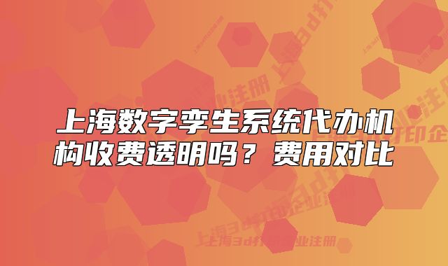 上海數(shù)字孿生系統(tǒng)代辦機(jī)構(gòu)收費(fèi)透明嗎？費(fèi)用對比