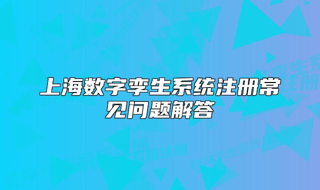 上海數(shù)字孿生系統(tǒng)注冊常見問題解答