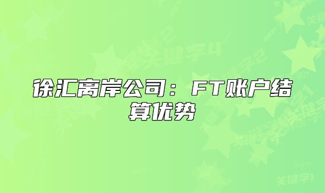 徐匯離岸公司：FT賬戶結(jié)算優(yōu)勢