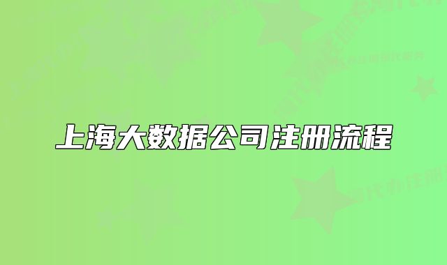 上海大數(shù)據(jù)公司注冊(cè)流程
