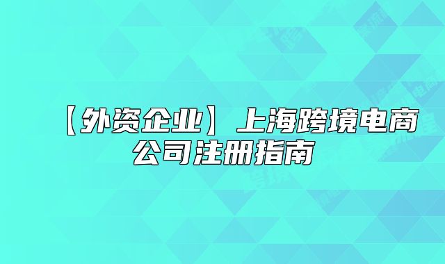 【外資企業(yè)】上?？缇畴娚坦咀灾改? class=