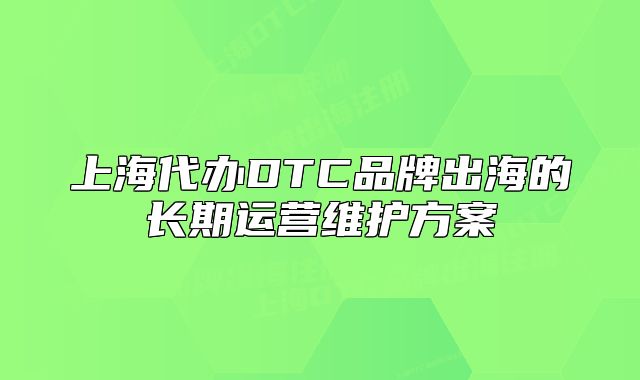 上海代辦DTC品牌出海的長期運營維護方案