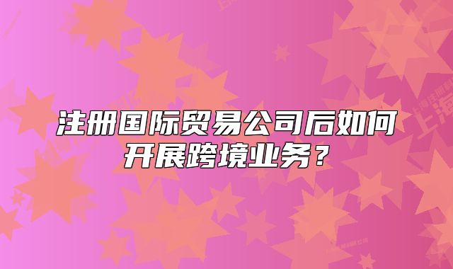 注冊(cè)國(guó)際貿(mào)易公司后如何開展跨境業(yè)務(wù)？