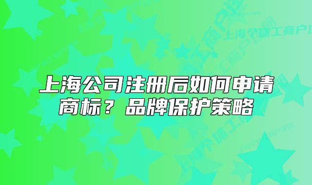 上海公司注冊后如何申請商標？品牌保護策略