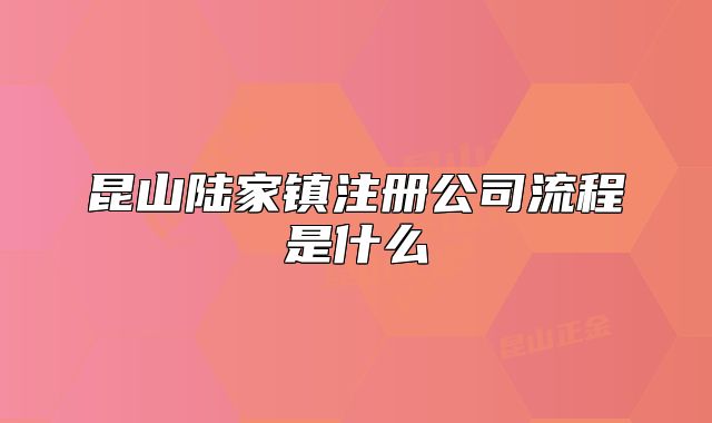 昆山陸家鎮(zhèn)注冊(cè)公司流程是什么